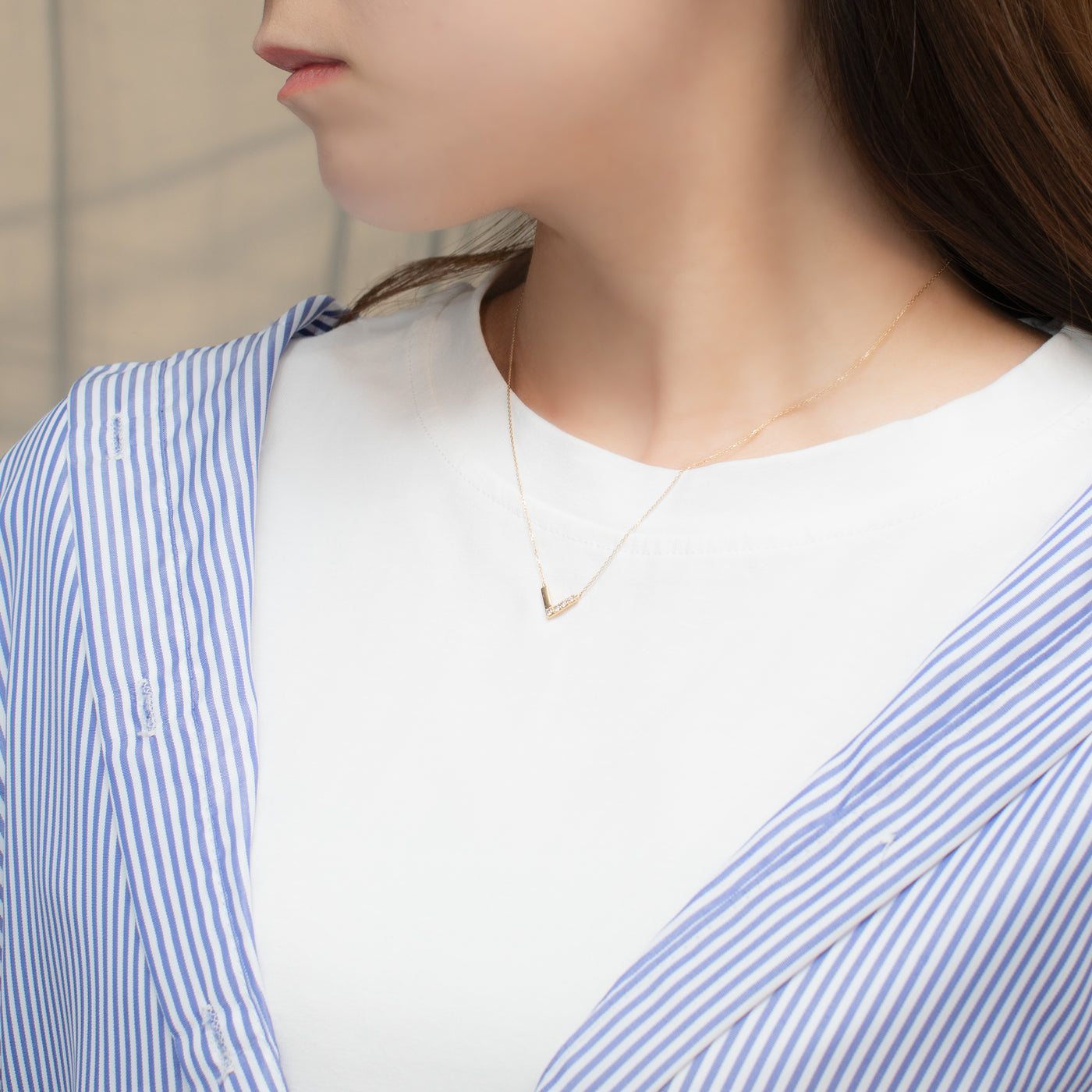 K10 イエローゴールド ダイヤモンド ネックレス （10438680609070