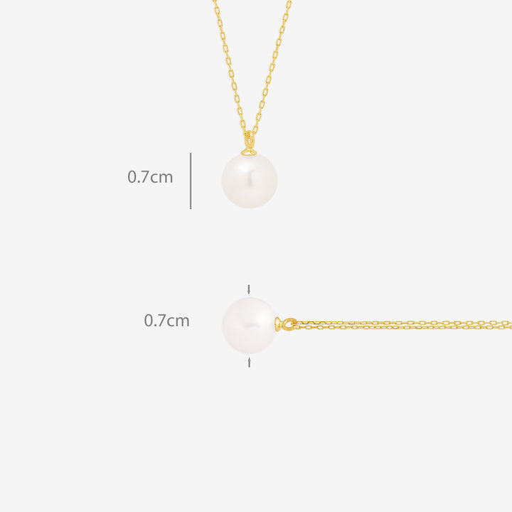 WEB限定】6月誕生石 K10 イエローゴールド あこや真珠 ネックレス