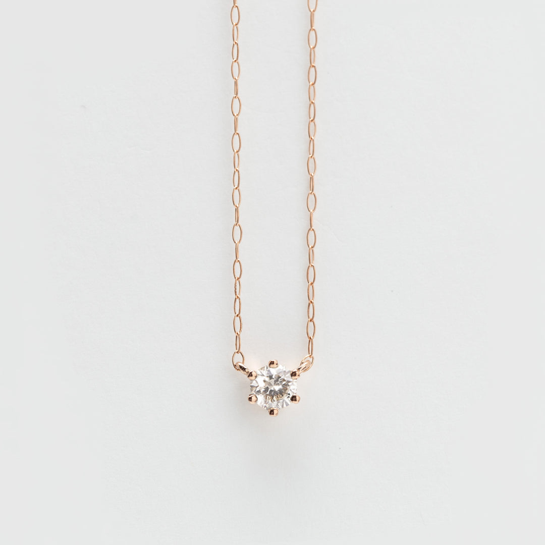 WEB限定】K18 ピンクゴールド ダイヤモンド ネックレス（0.15ct