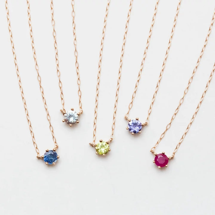 WEB限定】8月誕生石 K18 ピンクゴールド ペリドット ネックレス