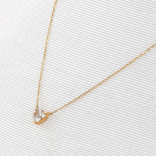 K10 イエローゴールド クォーツ ハート ネックレス （8330501849390