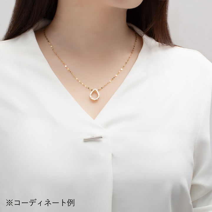 asta Iris】K18 イエローゴールド ダイヤモンド しずく ネックレス