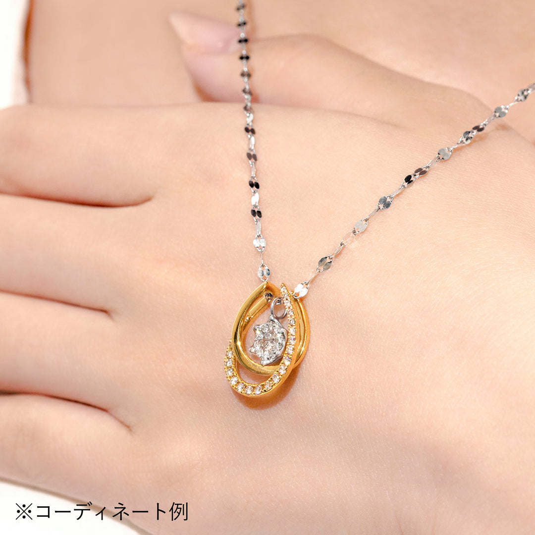 asta Iris】K18 イエローゴールド ダイヤモンド ネックレスチャーム