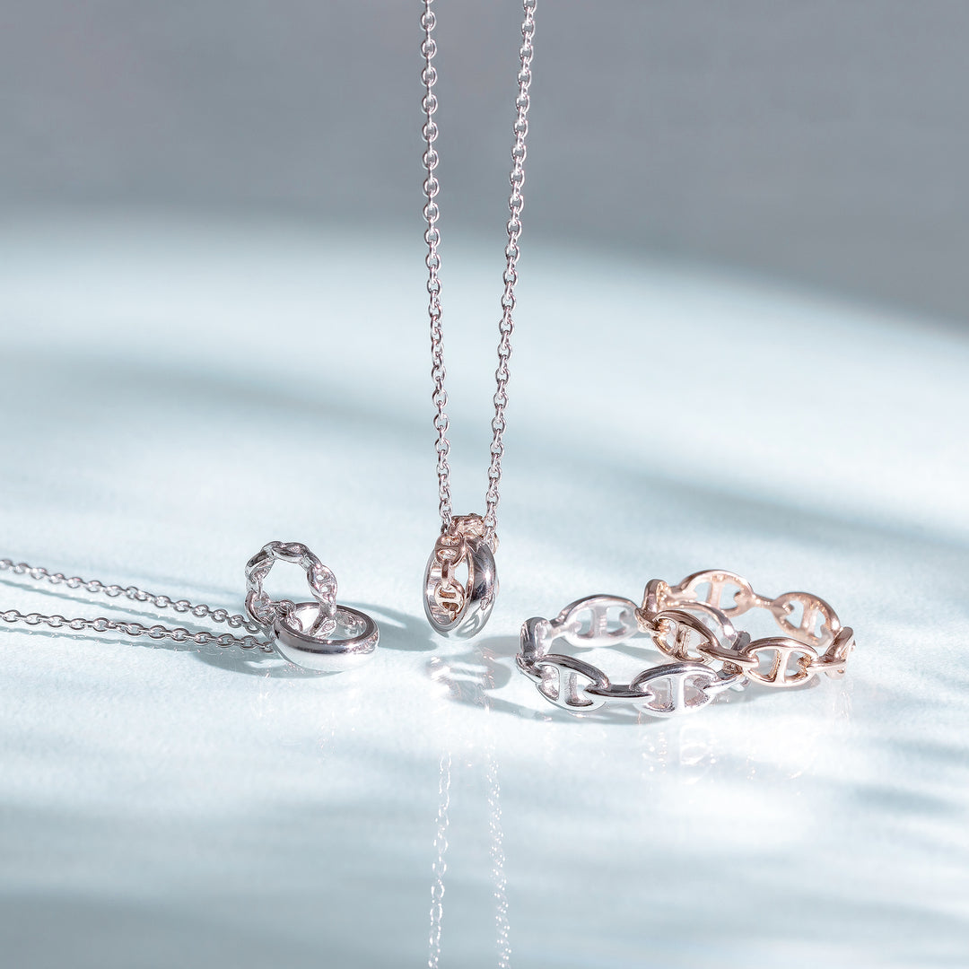 WEB限定】ファインスティール ペアネックレス（レディース