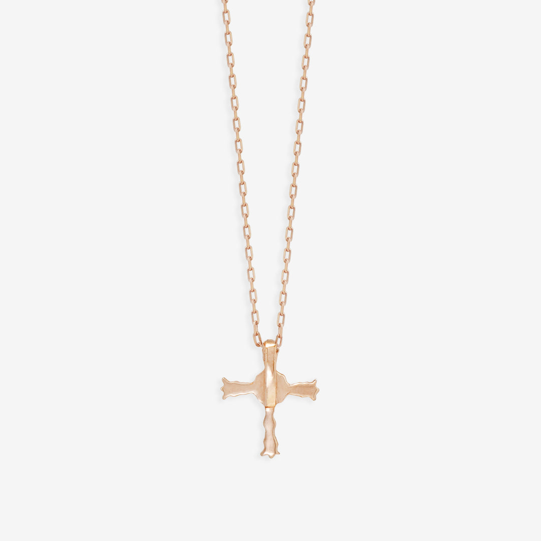 K10 ピンクゴールド クロス ネックレス ダイヤモンド K10 ピンクゴールド ダイヤモンド クロス ネックレス （7282178850973