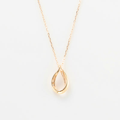 K10 イエローゴールド ダイヤモンド しずく ネックレス