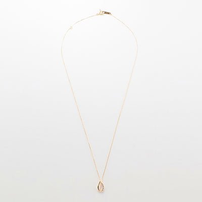 K10 イエローゴールド ダイヤモンド しずく ネックレス