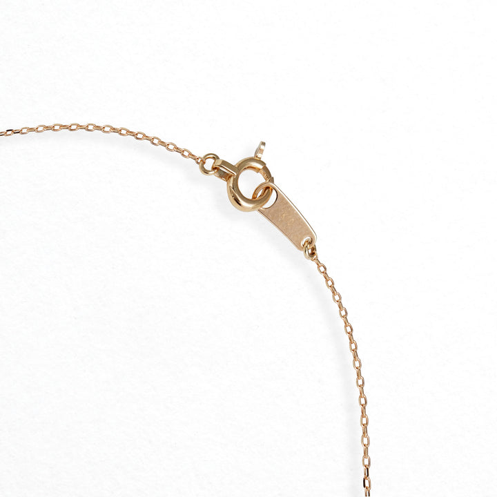 K10 ピンクゴールド ダイヤモンド ムーン ネックレス （7277504528541