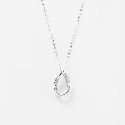 K10 ホワイトゴールド ダイヤモンド しずく ネックレス