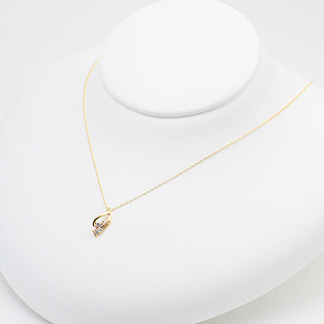 K10 イエローゴールド ダイヤモンド ネックレス （8324322459950