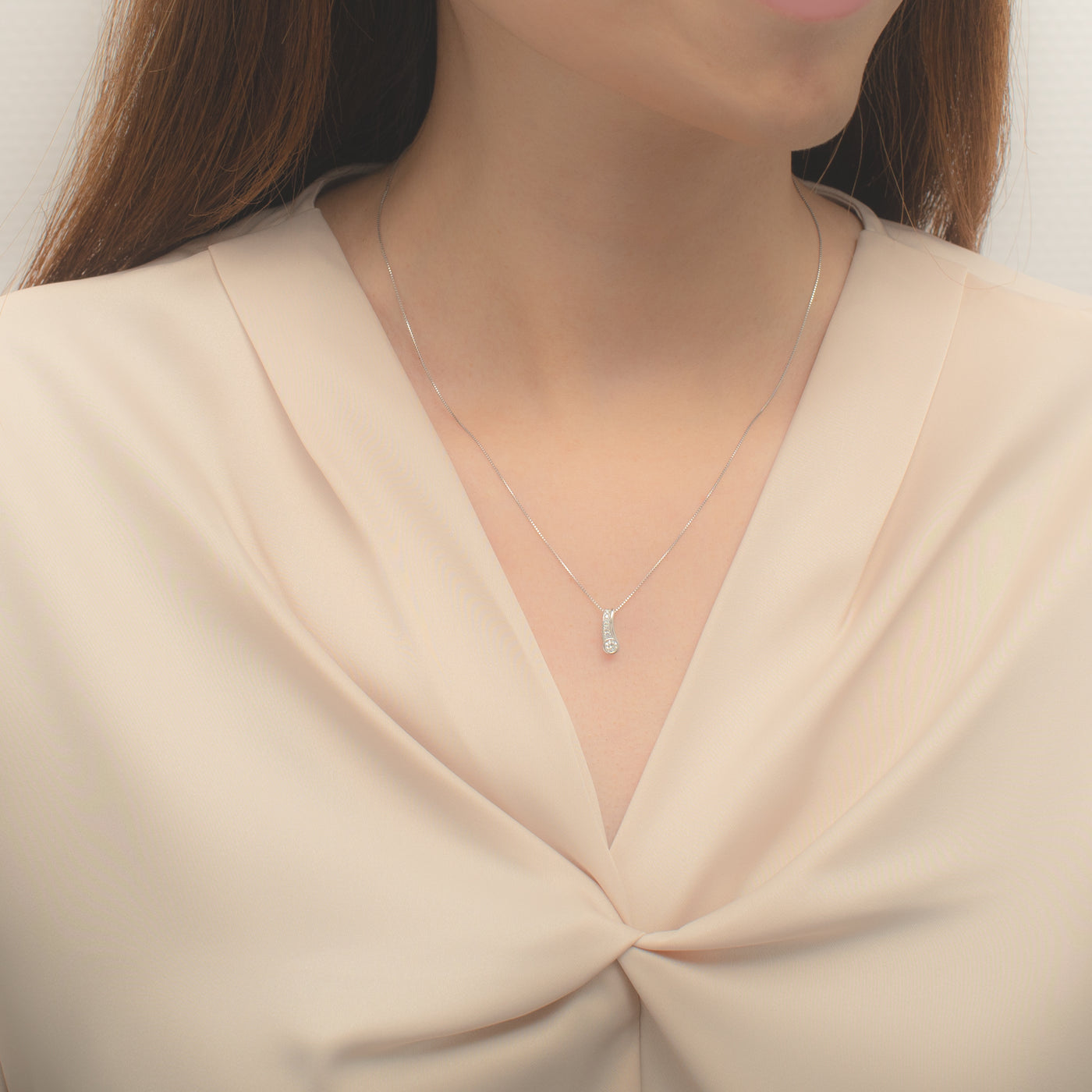 プラチナ ダイヤモンド ネックレス（0.10ct） （8813217120558 