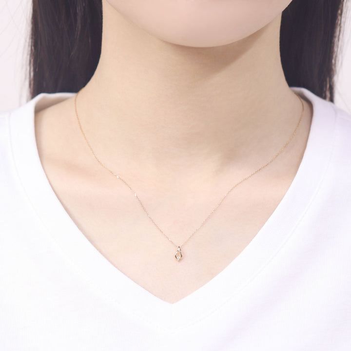 WEB限定】K10 イエローゴールド ダイヤモンド しずく ネックレス