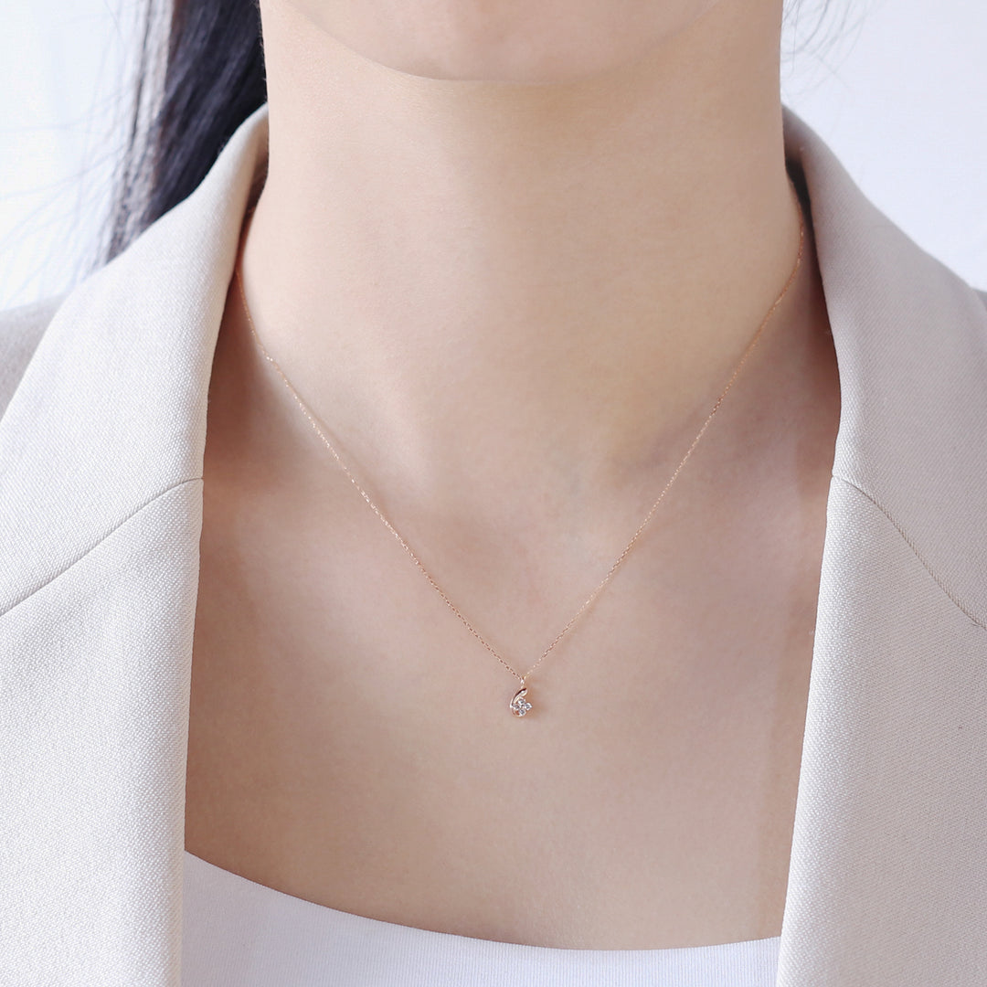 K10 ピンクゴールド ダイヤモンド ネックレス （9818907410734