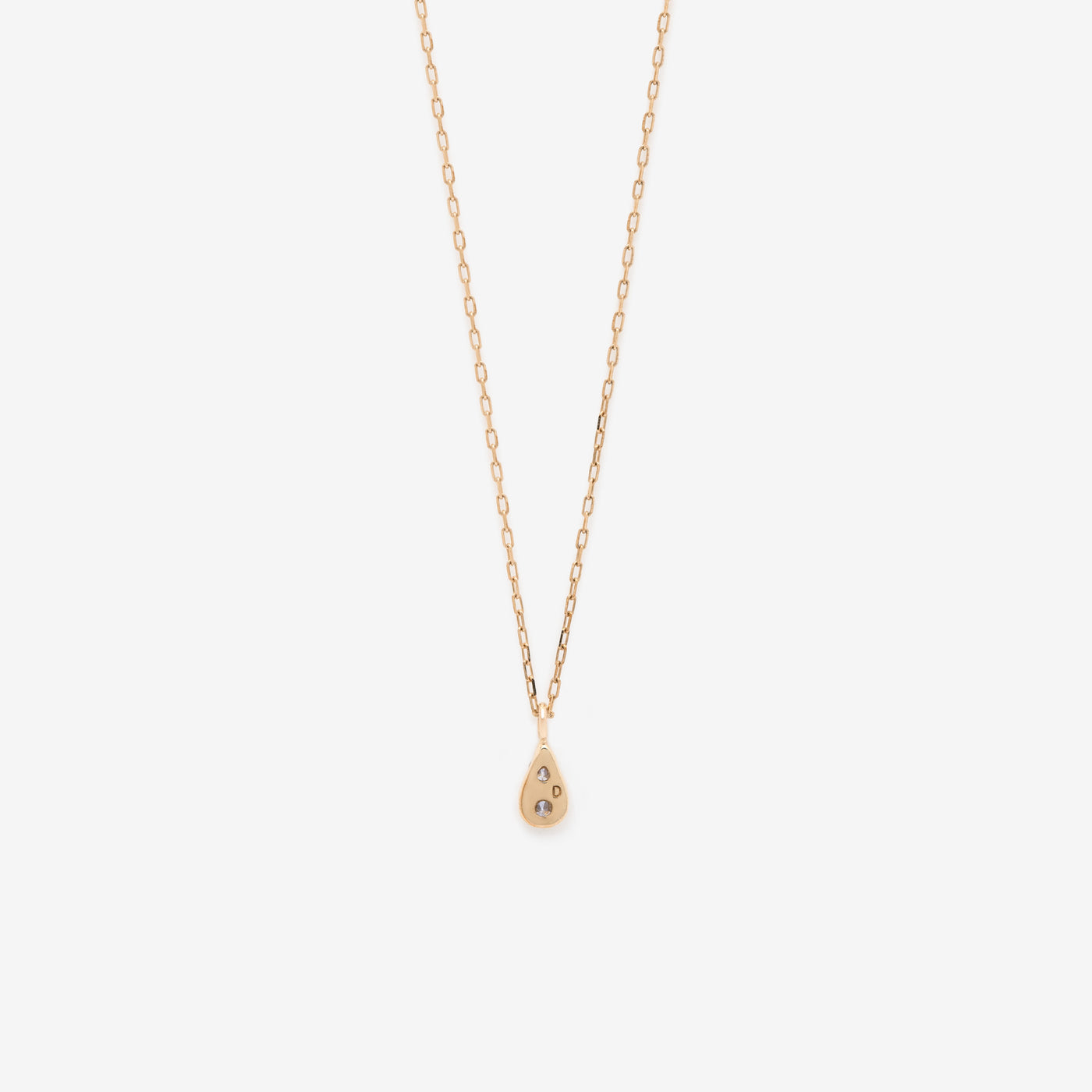 K10 イエローゴールド ダイヤモンド しずく ネックレス