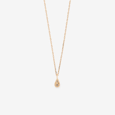 K10 イエローゴールド ダイヤモンド しずく ネックレス