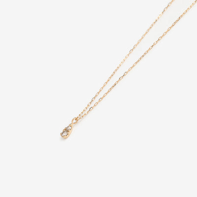 K10 イエローゴールド ダイヤモンド しずく ネックレス