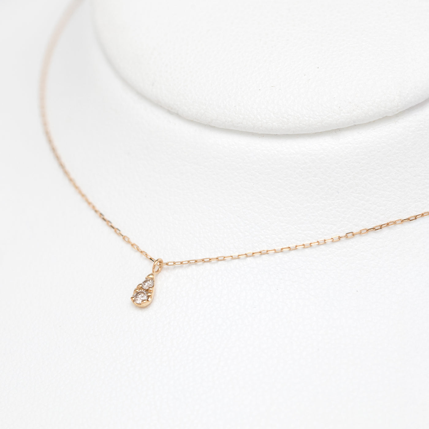 K10 イエローゴールド ダイヤモンド しずく ネックレス