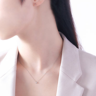 プラチナ ダイヤモンド ネックレス<H&C証明カード/スコープ付>