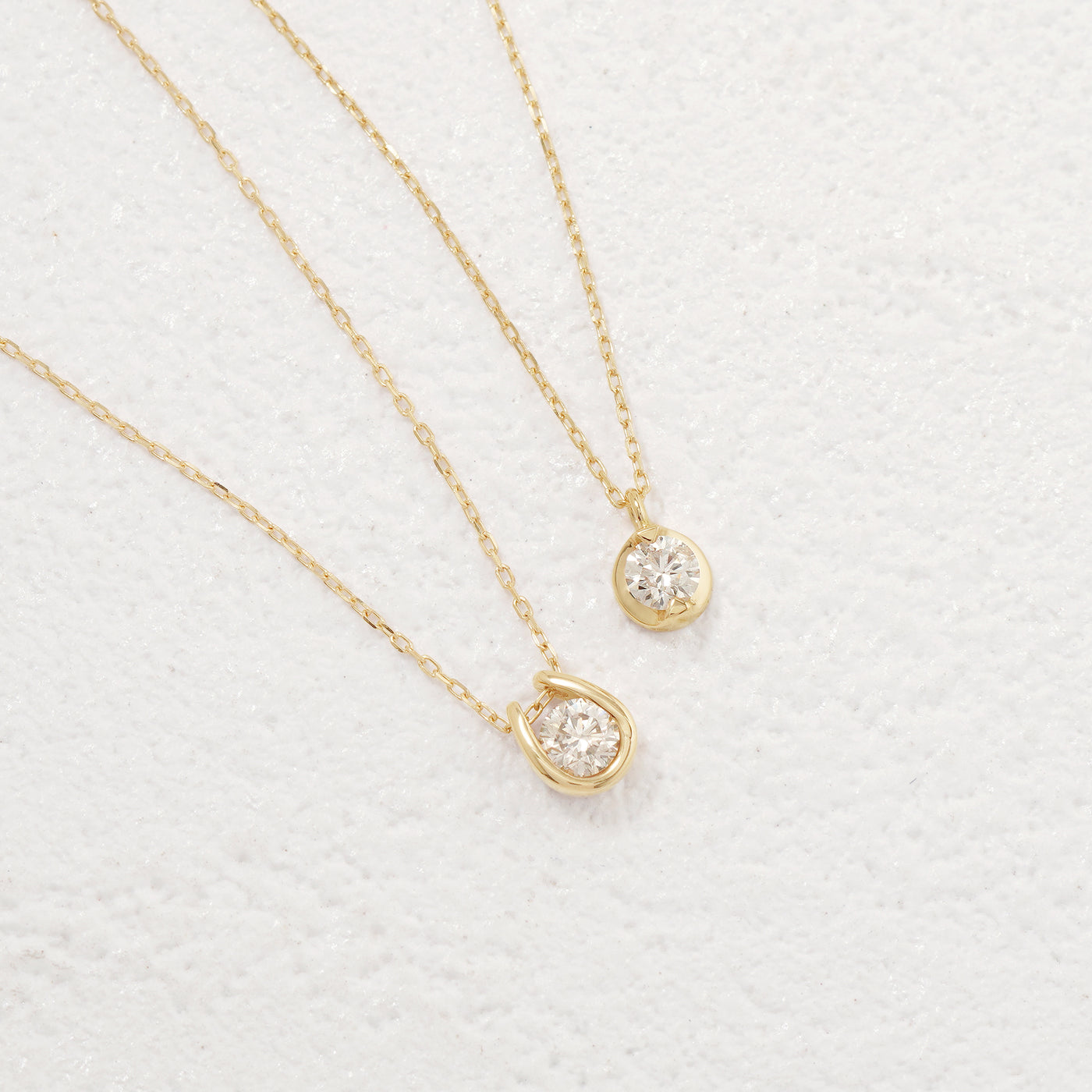 K18 イエローゴールド ダイヤモンド ネックレス