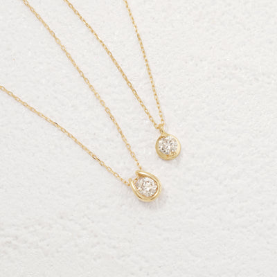 K18 イエローゴールド ダイヤモンド ネックレス