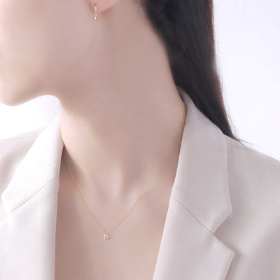 K18 イエローゴールド ダイヤモンド ネックレス