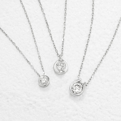 プラチナ ダイヤモンド ネックレス<H&C証明カード/スコープ付>