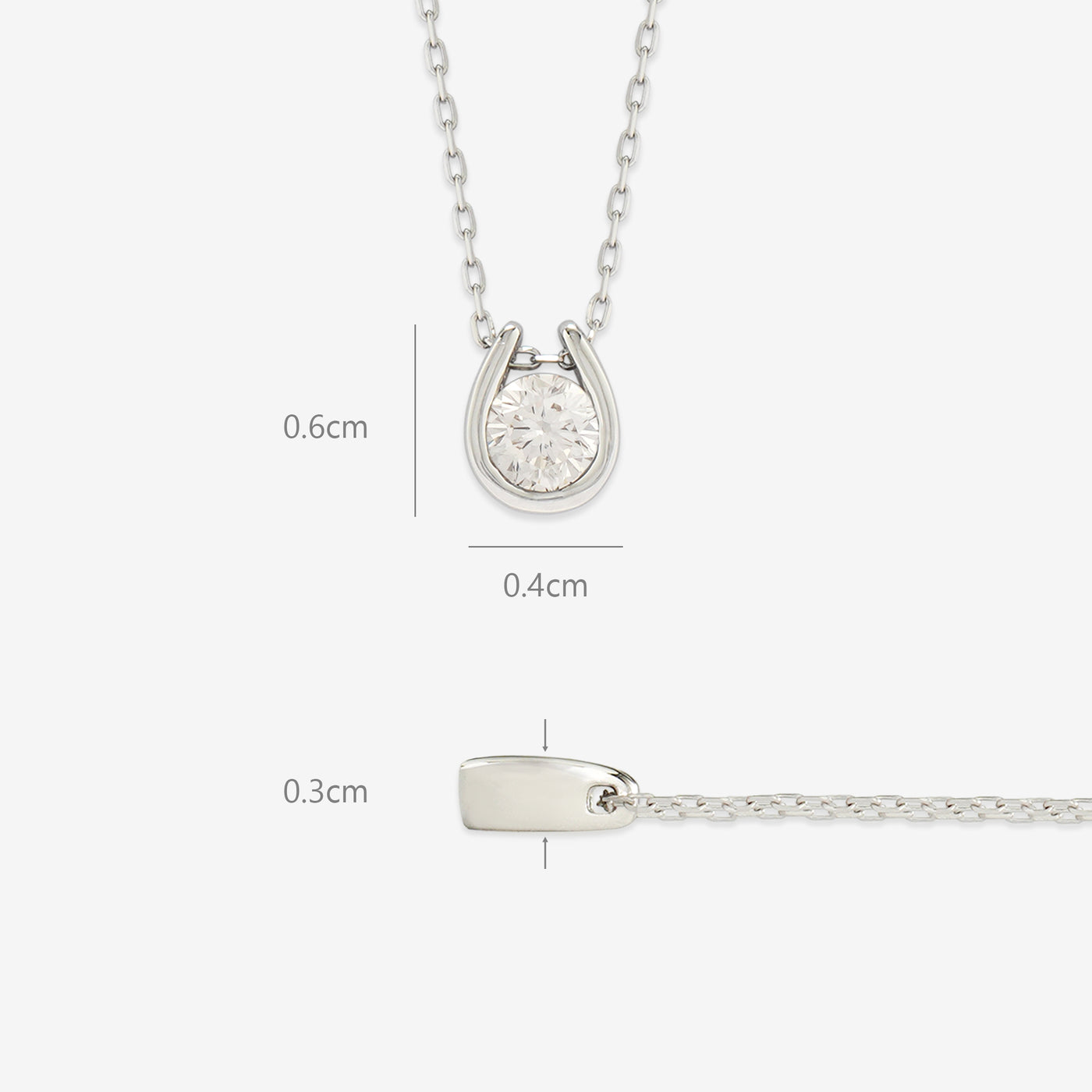 プラチナ ダイヤモンド 馬蹄 ネックレス