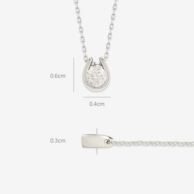 プラチナ ダイヤモンド 馬蹄 ネックレス