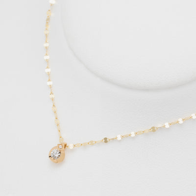 K18 イエローゴールド ダイヤモンド ネックレス（0.1ct）