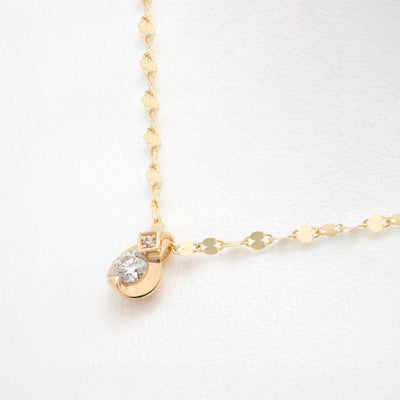 K18 イエローゴールド ダイヤモンド ネックレス（0.1ct）