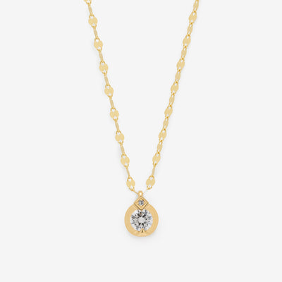 K18 イエローゴールド ダイヤモンド ネックレス（0.2ct）