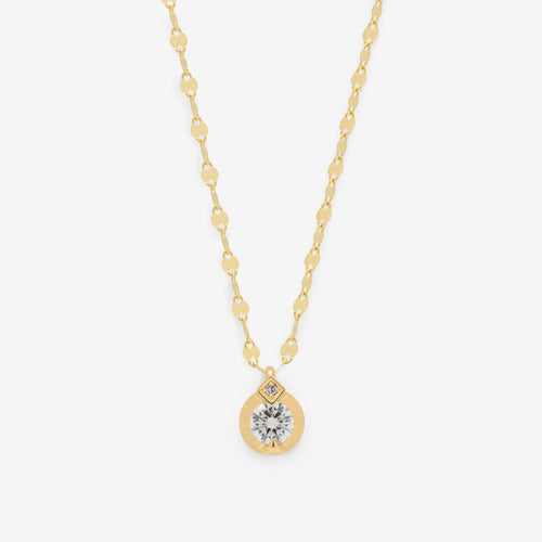 K18 イエローゴールド ダイヤモンド ネックレス（0.2ct）