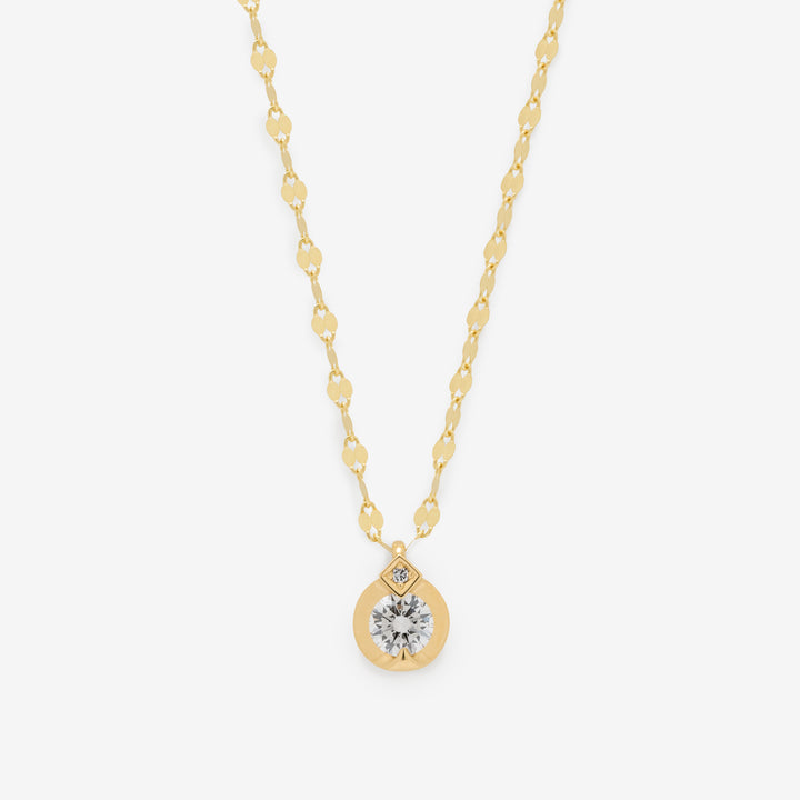 K18 イエローゴールド ダイヤモンド ネックレス（0.2ct