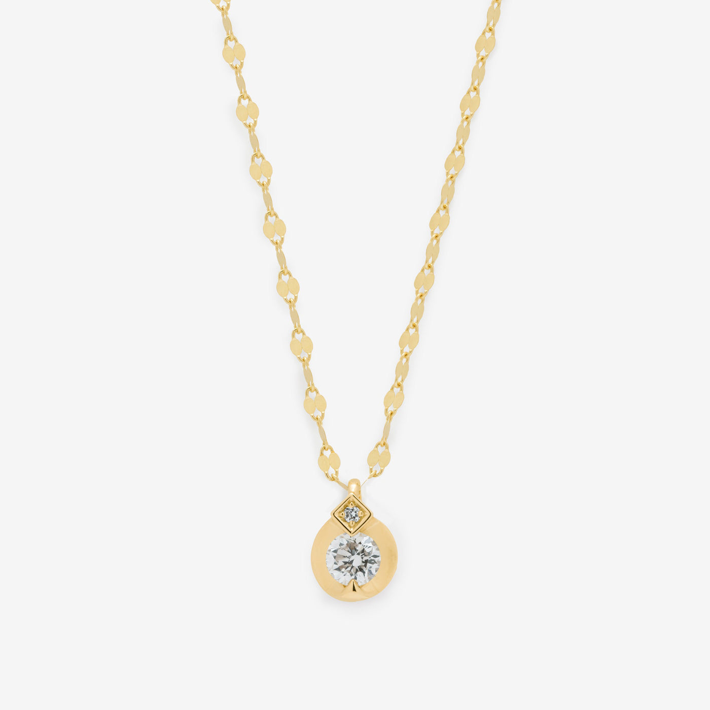 【受注生産】K18 イエローゴールド ダイヤモンド ネックレス（0.3ct）