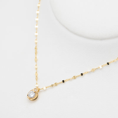 K18 イエローゴールド ダイヤモンド ネックレス（0.2ct）