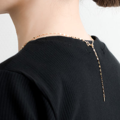 K18 イエローゴールド ダイヤモンド ネックレス（0.2ct）