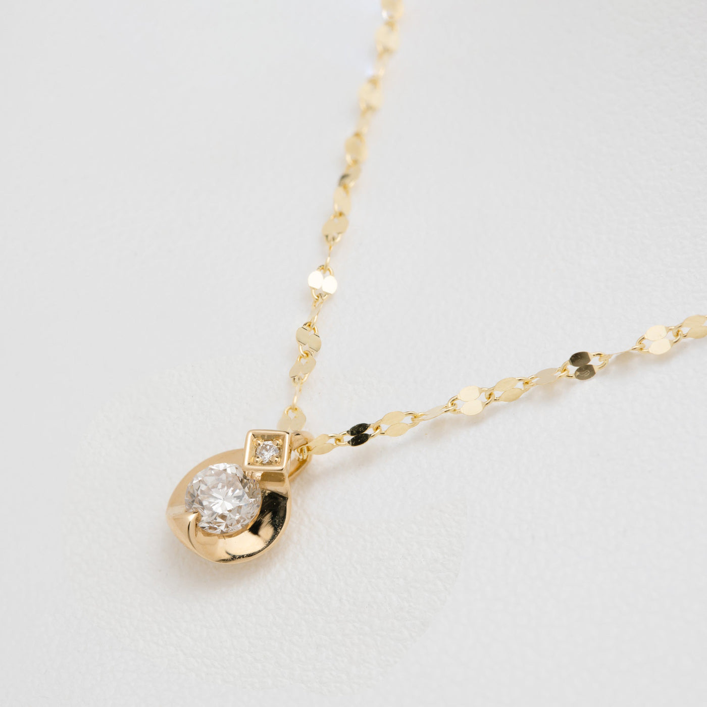 【受注生産】K18 イエローゴールド ダイヤモンド ネックレス（0.3ct）