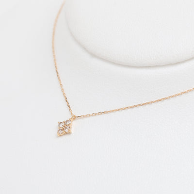 K10 イエローゴールド ダイヤモンド ネックレス