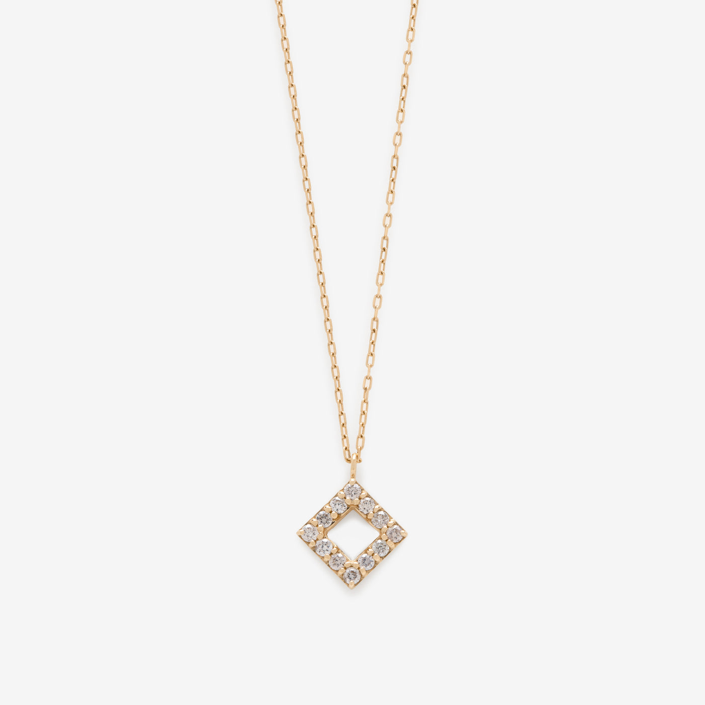 K10 イエローゴールド ダイヤモンド ネックレス