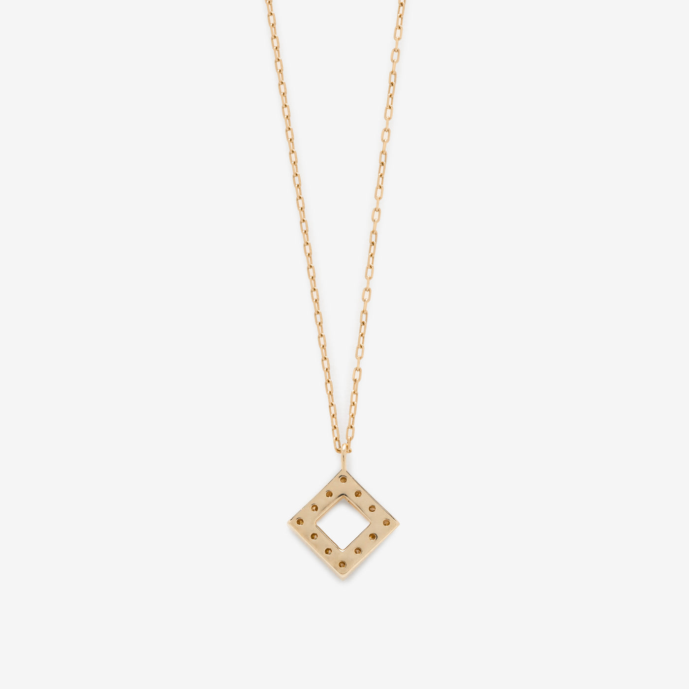 K10 イエローゴールド ダイヤモンド ネックレス