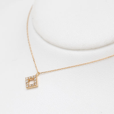 K10 イエローゴールド ダイヤモンド ネックレス