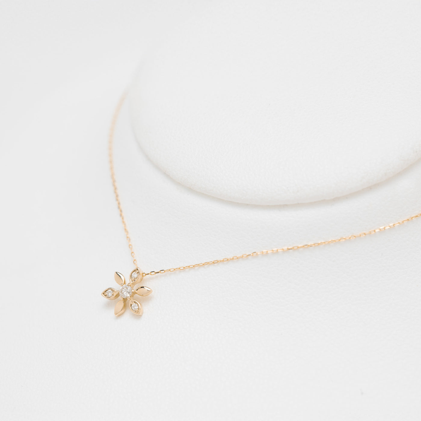 K10 イエローゴールド ダイヤモンド ネックレス