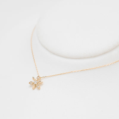 K10 イエローゴールド ダイヤモンド ネックレス