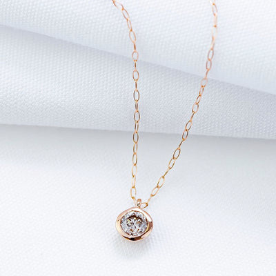 【WEB限定】K18 ピンクゴールド ダイヤモンド ネックレス（0.15ct）