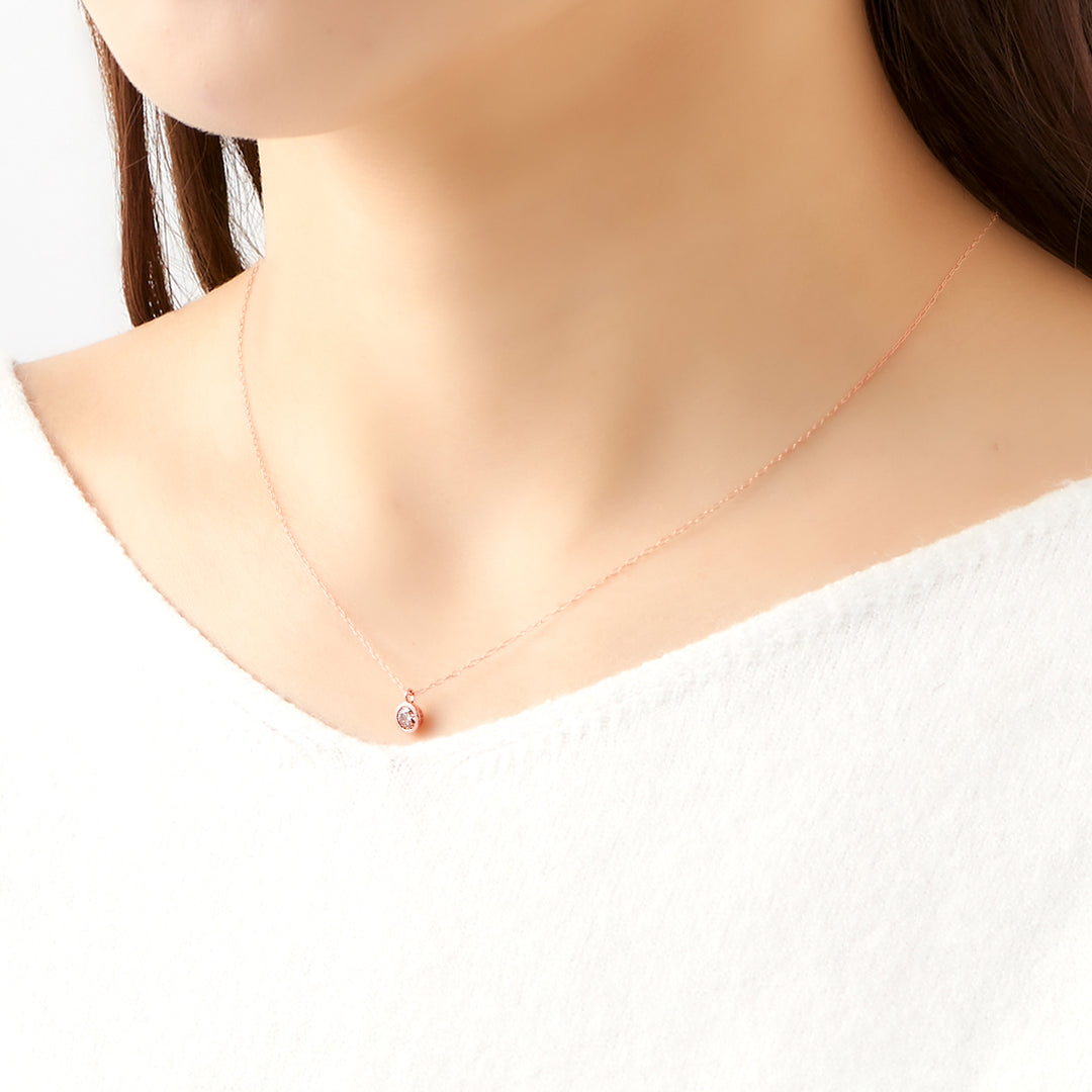 WEB限定】K18 ピンクゴールド ダイヤモンド ネックレス（0.15ct） （7277512949917）– エステール公式通販｜ESTELLE  JEWEL GARDEN