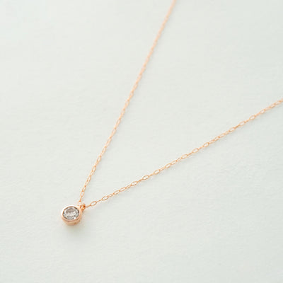 【WEB限定】K18 ピンクゴールド ダイヤモンド ネックレス（0.15ct）