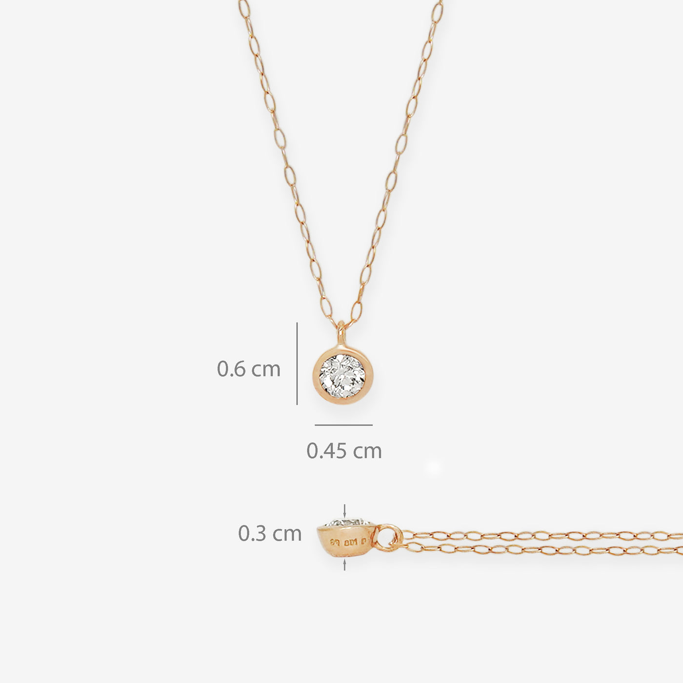 【WEB限定】K18 ピンクゴールド ダイヤモンド ネックレス（0.15ct）