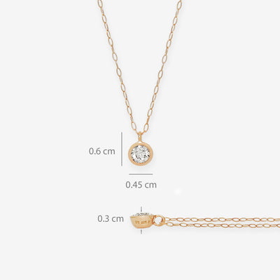 【WEB限定】K18 ピンクゴールド ダイヤモンド ネックレス（0.15ct）