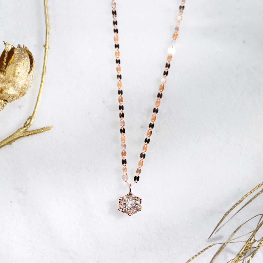 asta Iris】K18 ピンクゴールド ダイヤモンド ロングネックレス