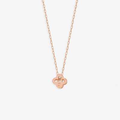 【WEB限定】K10 ピンクゴールド ダイヤモンド フラワー ネックレス